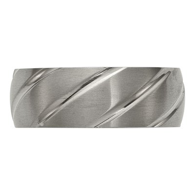 Titanium 8mm Swirl Wedding Band – view 4