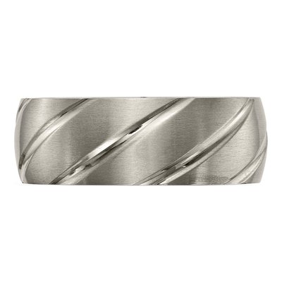 Titanium 8mm Swirl Wedding Band – view 5