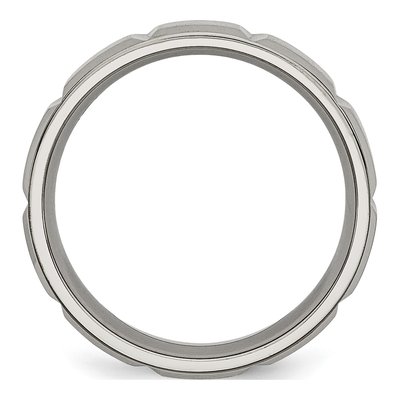 Titanium 6mm Grooved Wedding Band – view 4