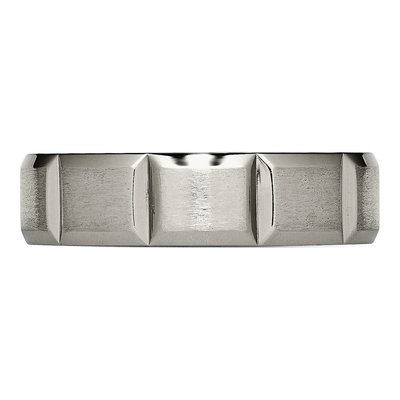 Titanium 6mm Grooved Wedding Band – view 5