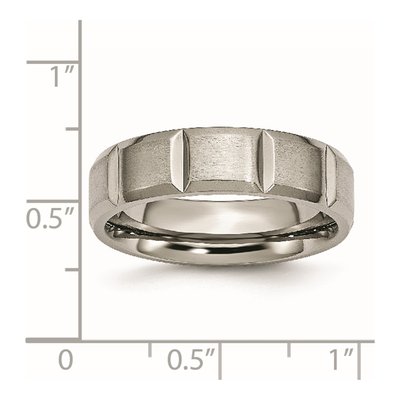 Titanium 6mm Grooved Wedding Band – view 8