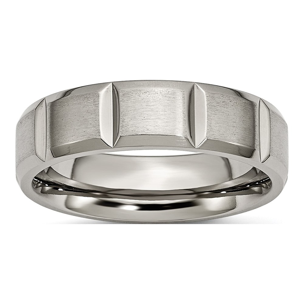 Titanium 6mm Grooved Wedding Band