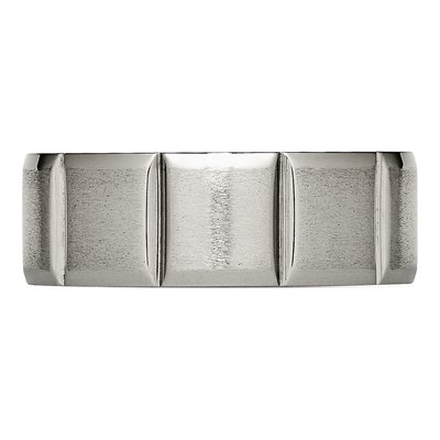 Titanium 8mm Grooved Wedding Band – view 5