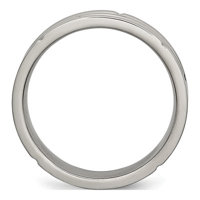 Titanium 6mm Grooved Wedding Band – view 3