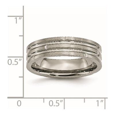 Titanium 6mm Grooved Wedding Band – view 7