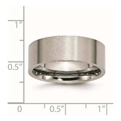 Titanium 8mm Flat Comfort-Fit Wedding Band – view 7