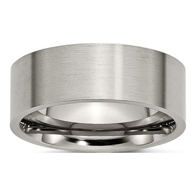 Titanium 8mm Flat Comfort-Fit Wedding Band