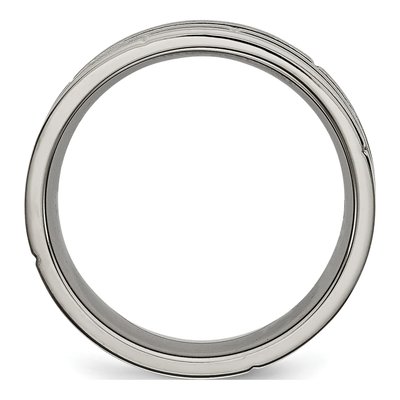 Titanium 8mm Grooved Wedding Band – view 3