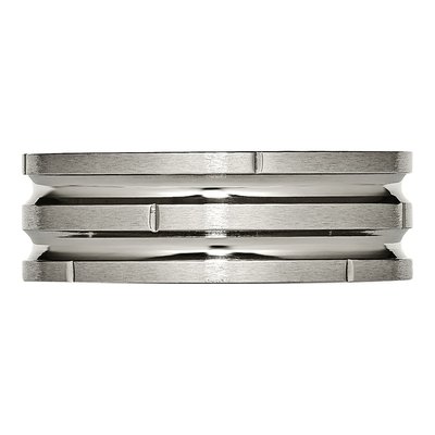 Titanium 8mm Grooved Wedding Band – view 4