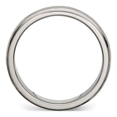 Titanium 6mm X-Design Wedding Band – view 3