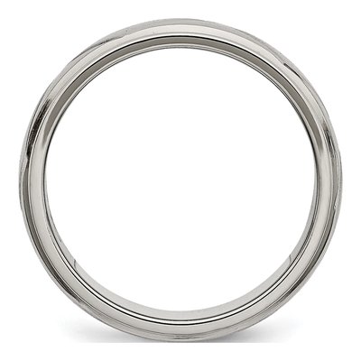 Titanium 8mm X-Design Wedding Band – view 3