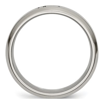 Titanium 6mm Cross Wedding Band – view 4