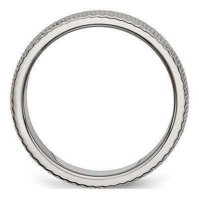 Titanium 6mm Textured Wedding Band – view 3