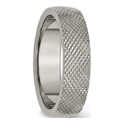 Titanium 6mm Textured Wedding Band – view 5
