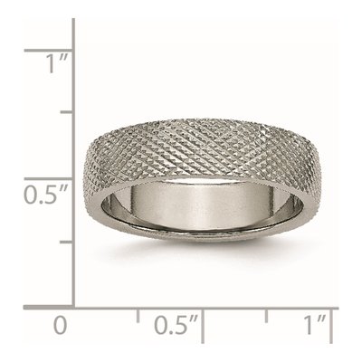Titanium 6mm Textured Wedding Band – view 7