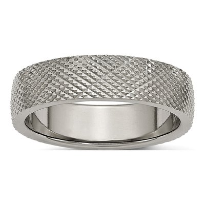 Titanium 6mm Textured Wedding Band