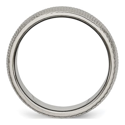 Titanium 8mm Textured Wedding Band – view 3
