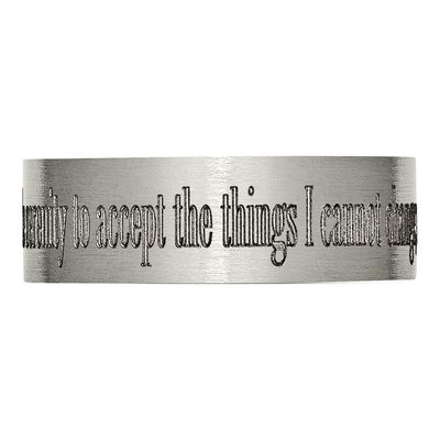 Titanium 8mm Serenity Prayer Wedding Band – view 5