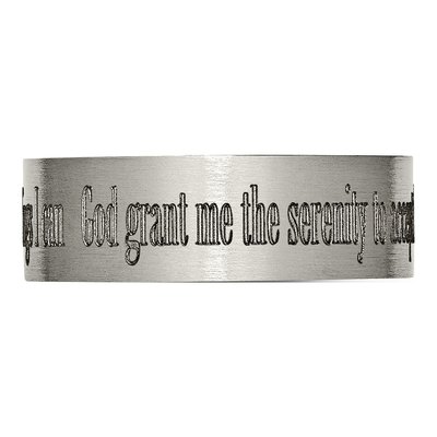 Titanium 8mm Serenity Prayer Wedding Band – view 6