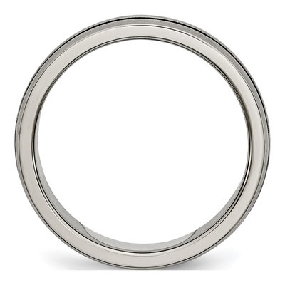 Titanium 6mm Grooved Wedding Band – view 3