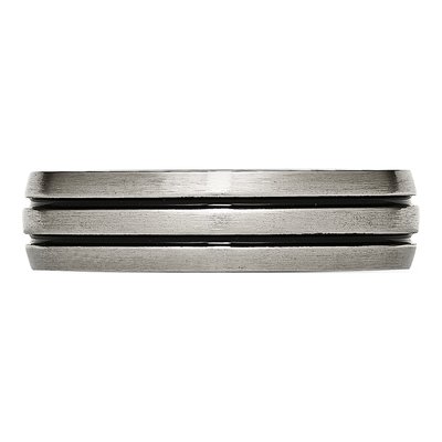 Titanium 6mm Grooved Wedding Band – view 4