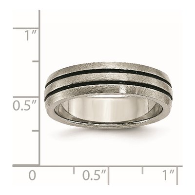 Titanium 6mm Grooved Wedding Band – view 7