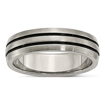 Titanium 6mm Grooved Wedding Band