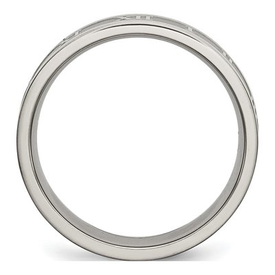 Titanium 6mm Roman Numeral Wedding Band – view 3