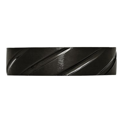 Black Titanium 6mm Swirl Wedding Band – view 5