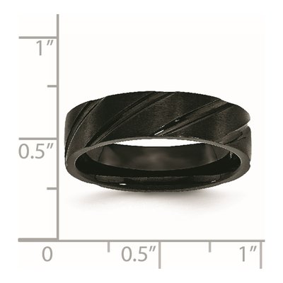 Black Titanium 6mm Swirl Wedding Band – view 8