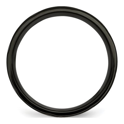 Black Titanium 8mm Swirl Wedding Band – view 4