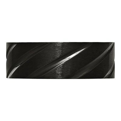 Black Titanium 8mm Swirl Wedding Band – view 5