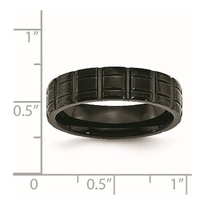 Black Titanium 6mm Notched Wedding Band – view 7