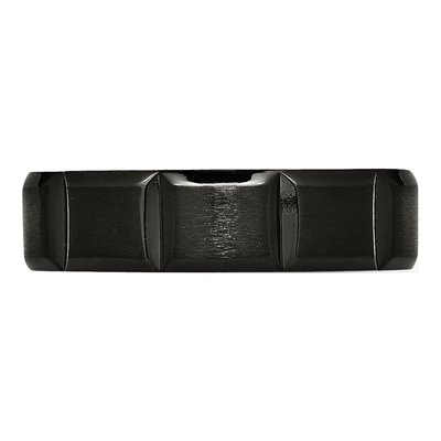 Black Titanium 6mm Grooved Wedding Band – view 4