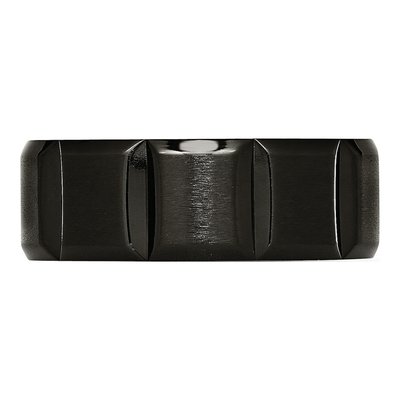 Black Titanium 8mm Grooved Wedding Band – view 4