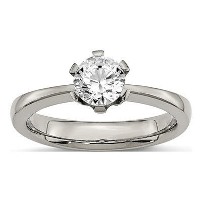 Titanium CZ Ring
