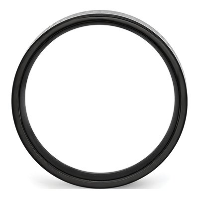 Black Titanium 6mm Greek Key Wedding Band – view 3