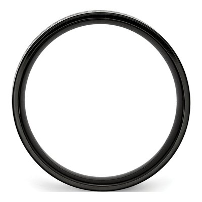 Black Titanium 8mm Black Greek Key Wedding Band – view 3