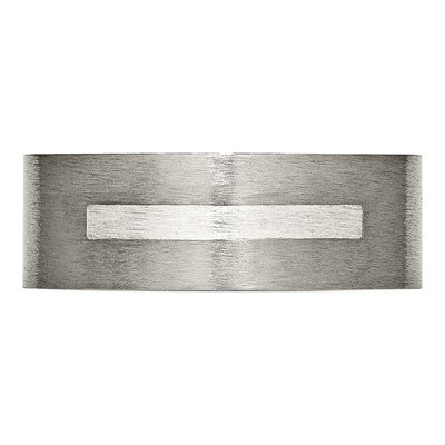 Titanium & Sterling Silver 8mm Flat Wedding Band – view 5