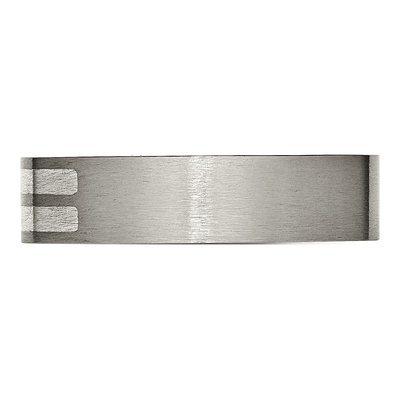 Titanium & Sterling Silver 6mm Flat Wedding Band – view 4