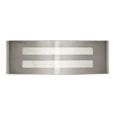 Titanium & Sterling Silver 8mm Flat Wedding Band – view 5