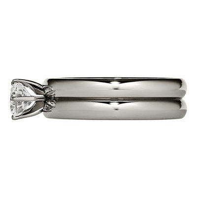 Titanium CZ Engagement Ring – view 5