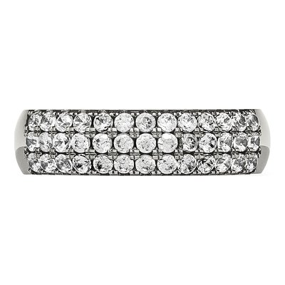 Titanium CZ Multi-Row Wedding Band – view 6