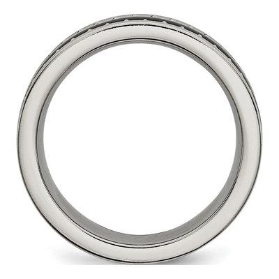 Titanium 8mm Black Ceramic Wedding Band – view 3