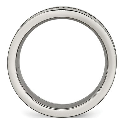Titanium 8mm Sawtooth Wedding Band – view 3