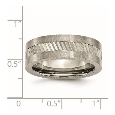 Titanium 8mm Sawtooth Wedding Band – view 7