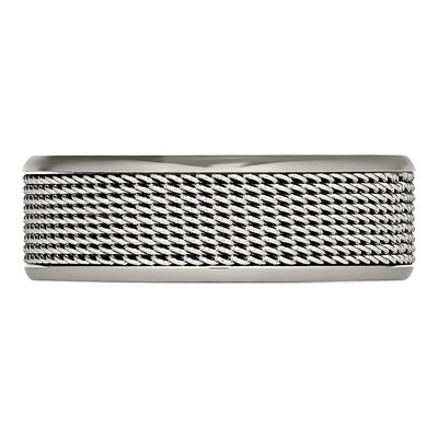Titanium 8mm Mesh Wedding Band – view 4