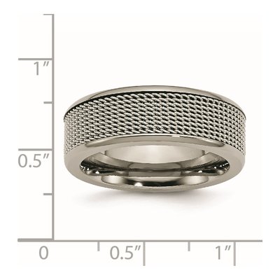 Titanium 8mm Mesh Wedding Band – view 7