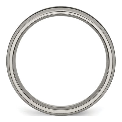 Titanium 6mm Black Carbon Fiber Comfort-Fit Wedding Band – view 3