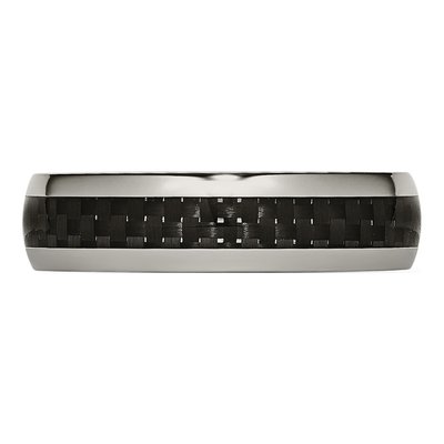 Titanium 6mm Black Carbon Fiber Comfort-Fit Wedding Band – view 4